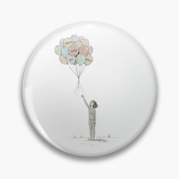 Item preview, Letting Go of Dreams – Minimalist Nihilist Balloon Illustration designed and sold by basakarmagan.