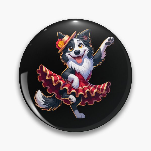 Item preview, Funny Flamenco Dancing Border Collie – Cute Spanish Dance Dog designed and sold by CyfroweMysli.
