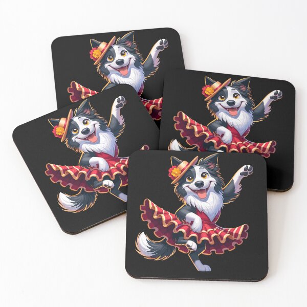 Item preview, Funny Flamenco Dancing Border Collie – Cute Spanish Dance Dog designed and sold by CyfroweMysli.