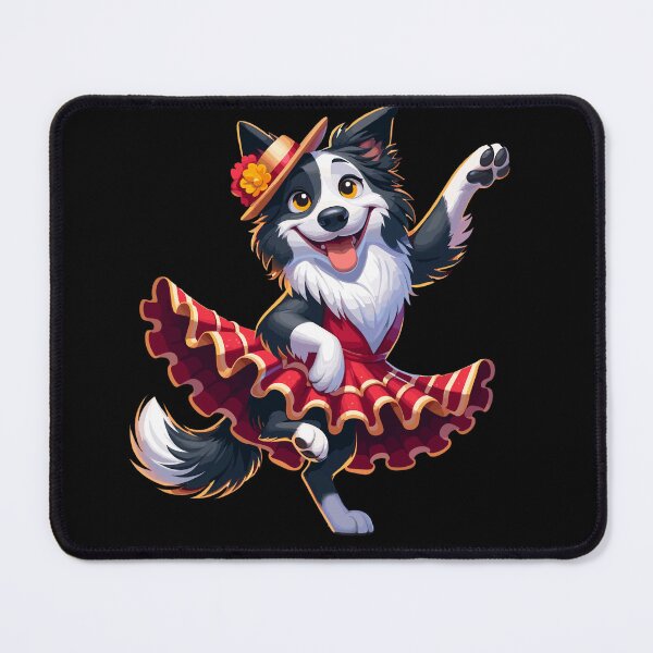 Item preview, Funny Flamenco Dancing Border Collie – Cute Spanish Dance Dog designed and sold by CyfroweMysli.