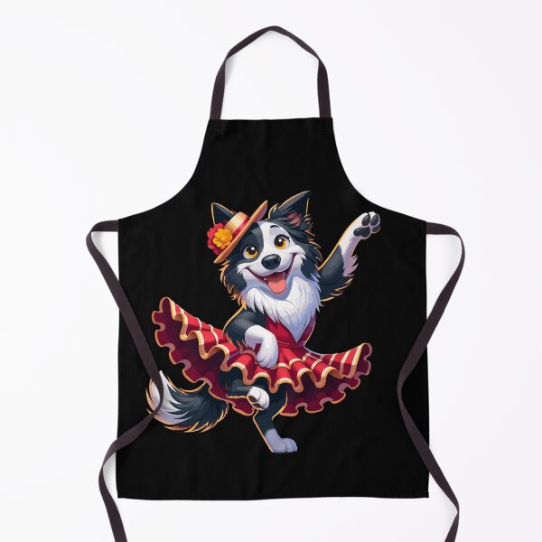 Item preview, Funny Flamenco Dancing Border Collie – Cute Spanish Dance Dog designed and sold by CyfroweMysli.