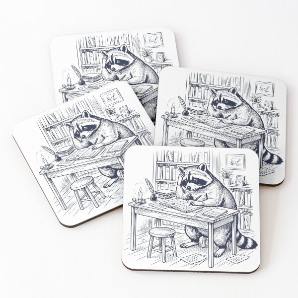 Item preview, Studious Raccoon Reading Shirt – Funny Book Lover Raccoon – Vintage Engraving Study Animal Design designed and sold by TeeVerse27.