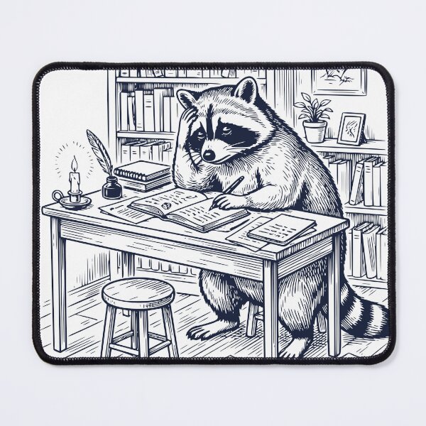 Item preview, Studious Raccoon Reading Shirt – Funny Book Lover Raccoon – Vintage Engraving Study Animal Design designed and sold by TeeVerse27.