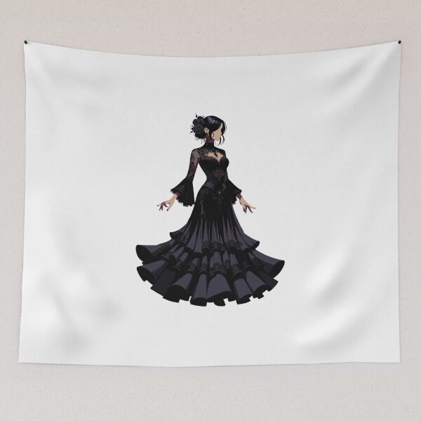 Item preview, Gothic Flamenco Dancer – Dark Elegant Spanish Dance Woman designed and sold by CyfroweMysli.