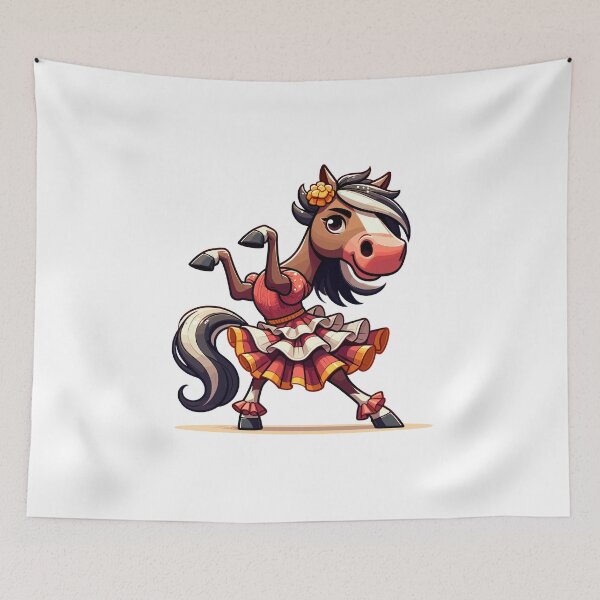 Item preview, Funny Flamenco Dancing Horse – Cute Spanish Dance Animal designed and sold by CyfroweMysli.