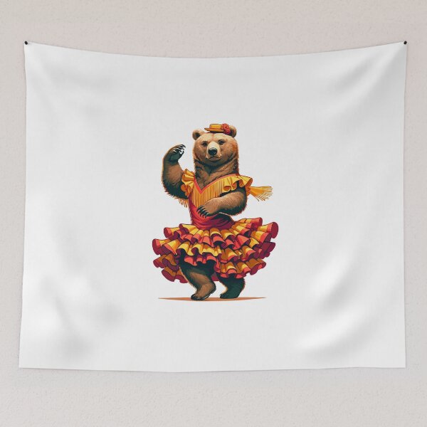 Item preview, Funny Flamenco Dancing Bear – Cute Spanish Dance Animal designed and sold by CyfroweMysli.