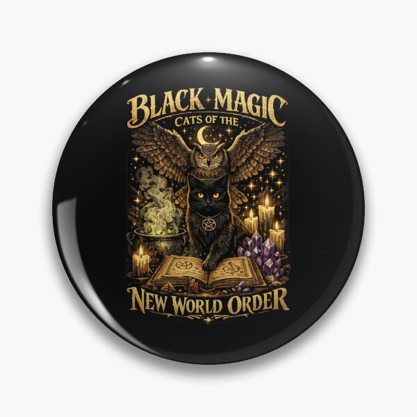 Item preview, Black Magic Cats of the New World Order – Grimoire Familiar Edition designed and sold by MysticOzzy.