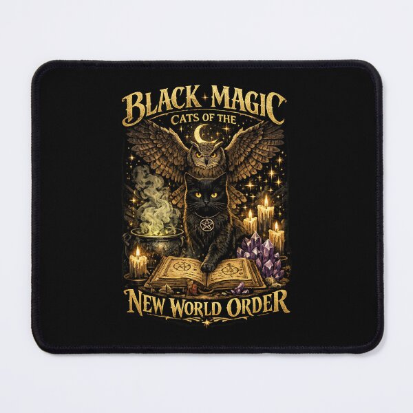 Item preview, Black Magic Cats of the New World Order – Grimoire Familiar Edition designed and sold by MysticOzzy.