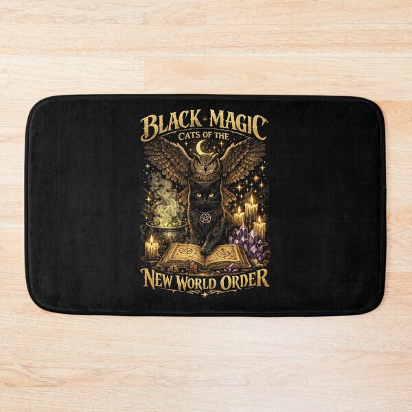 Item preview, Black Magic Cats of the New World Order – Grimoire Familiar Edition designed and sold by MysticOzzy.