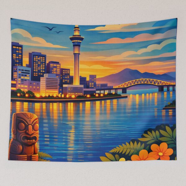 Item preview, Auckland Travel Illustration designed and sold by MatthewHeights.