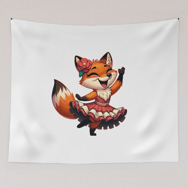 Item preview, Cute Flamenco Dancing Fox – Funny Spanish Dance Animal designed and sold by CyfroweMysli.