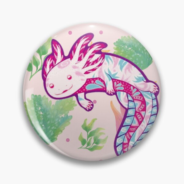 Item preview, pink axolotl designed and sold by Tania Uvalle.