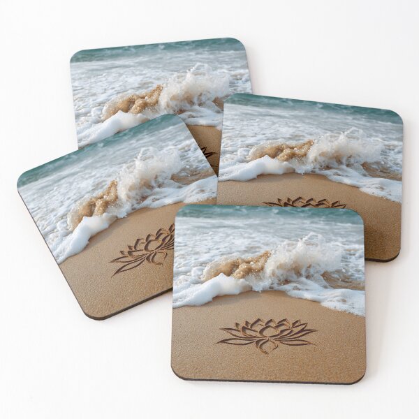Item preview, Lotus Flower Symbol Etched In Beach Sand designed and sold by chase-thewave.