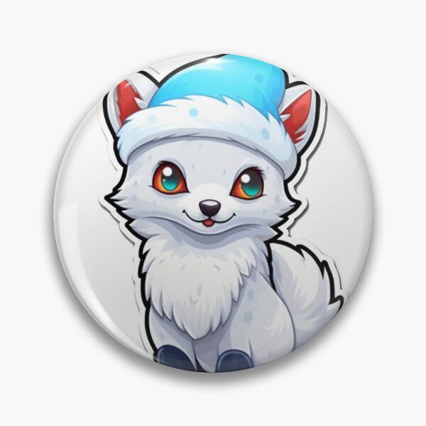 Item preview, Christmas Arctic Fox Sticker designed and sold by Solace Sparkles.
