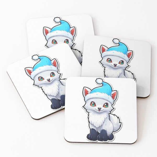 Item preview, Christmas Arctic Fox Sticker designed and sold by Solace Sparkles.