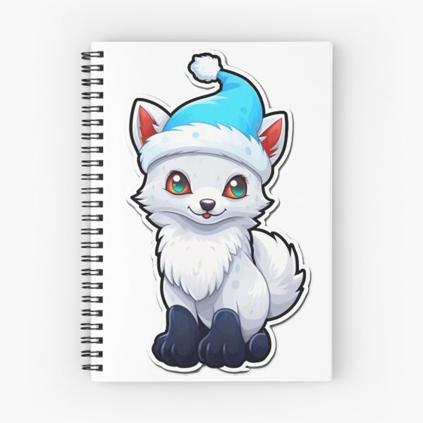 Item preview, Christmas Arctic Fox Sticker designed and sold by Solace Sparkles.
