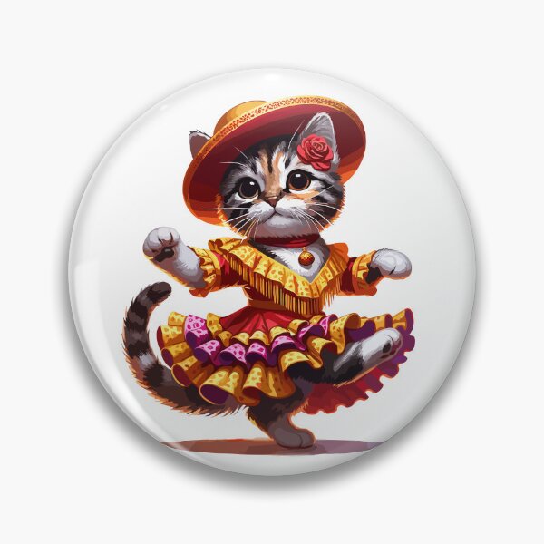 Item preview, Cute Flamenco Dancing Cat – Funny Spanish Dance Animal designed and sold by CyfroweMysli.