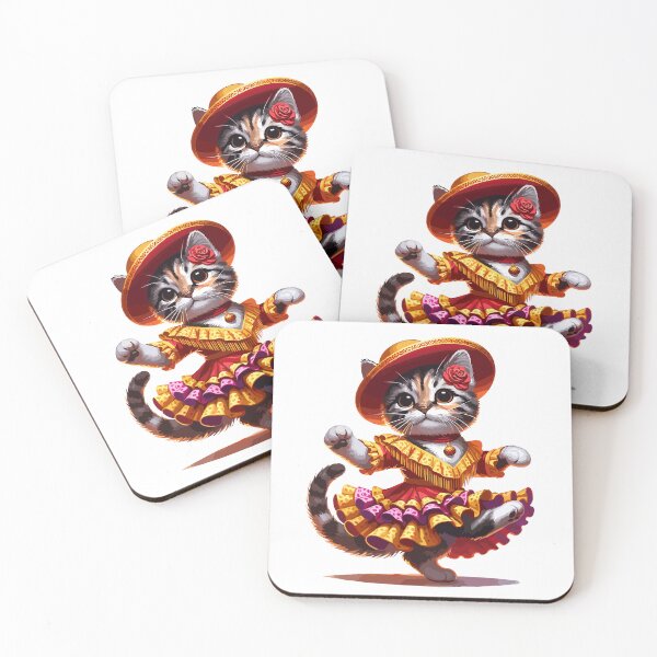 Item preview, Cute Flamenco Dancing Cat – Funny Spanish Dance Animal designed and sold by CyfroweMysli.