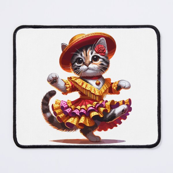 Item preview, Cute Flamenco Dancing Cat – Funny Spanish Dance Animal designed and sold by CyfroweMysli.