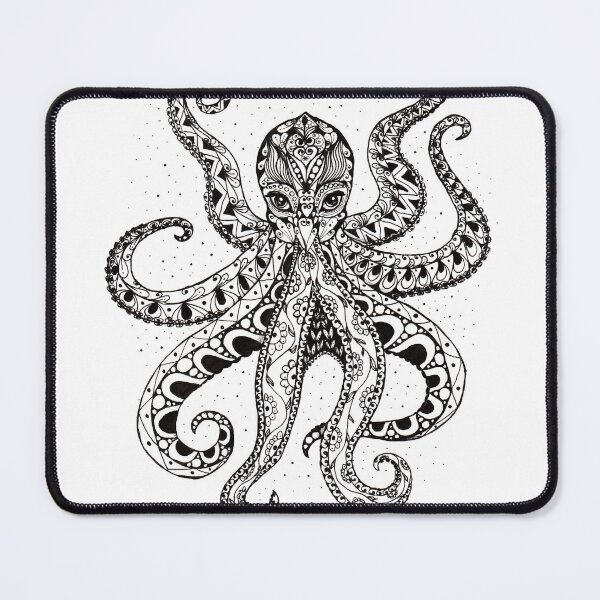 Item preview, Hand-drawn ornamental octopus – intricate pattern art designed and sold by YessengaliNaz.