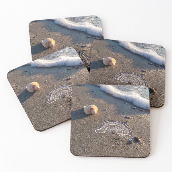 Item preview, Rainbow Sketch With Shell On Beach Sand designed and sold by chase-thewave.