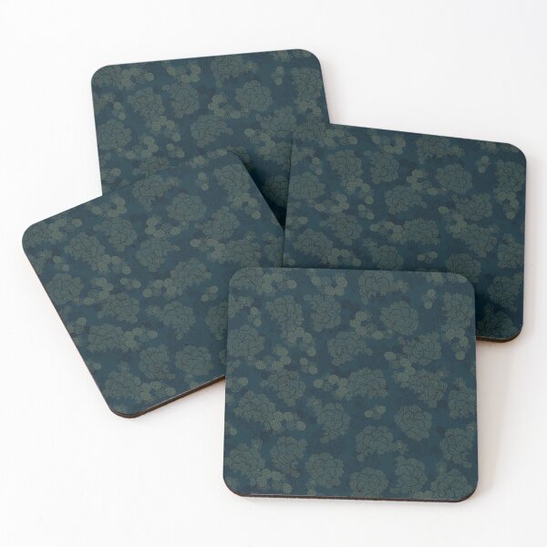 Item preview, Oriental Aesthetics V05 - Teal Peony & Geometric Floral designed and sold by Lidra Zehcnas.