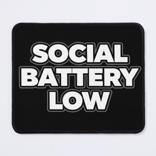 Item preview, Social Battery Low Introvert Humor Shirt designed and sold by Papier Atelier Art.