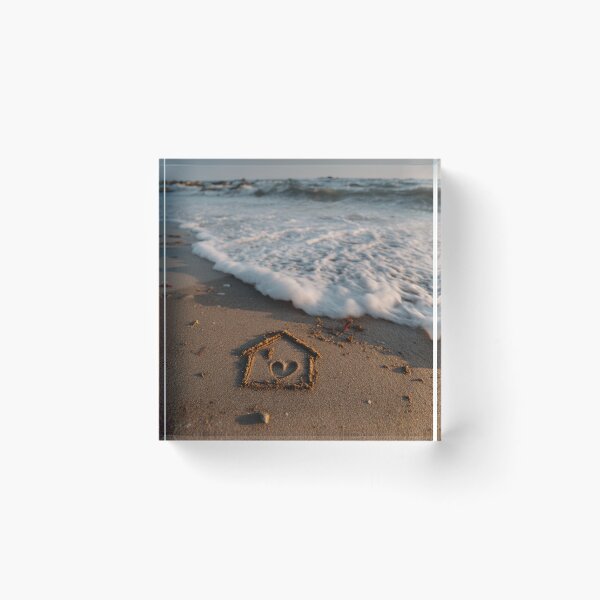 Item preview, Heart Home Drawing In Ocean Sand designed and sold by chase-thewave.