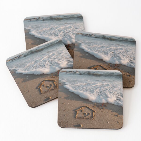 Item preview, Heart Home Drawing In Ocean Sand designed and sold by chase-thewave.