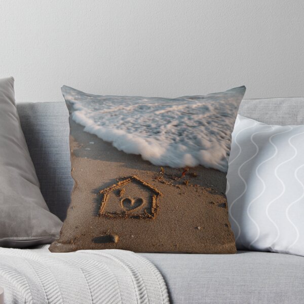 Item preview, Heart Home Drawing In Ocean Sand designed and sold by chase-thewave.