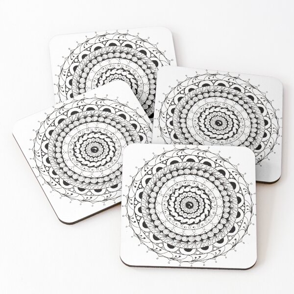 Item preview, Hand-drawn mandala – intricate circular pattern designed and sold by YessengaliNaz.
