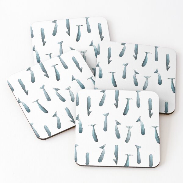 Item preview, Sleeping Giants - Patterns - Sperm Whales - Whales - Watercolor designed and sold by Javotte Art / Gab Dessine.