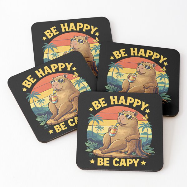 Item preview, Be Happy Be Capy Capybara Funny Meme designed and sold by Blok45.