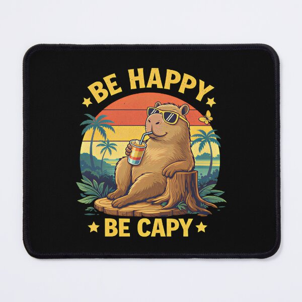 Item preview, Be Happy Be Capy Capybara Funny Meme designed and sold by Blok45.