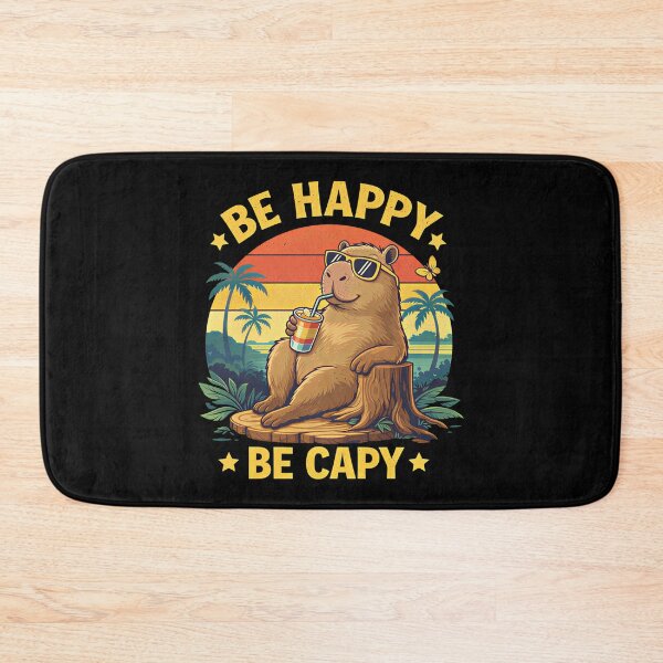 Item preview, Be Happy Be Capy Capybara Funny Meme designed and sold by Blok45.