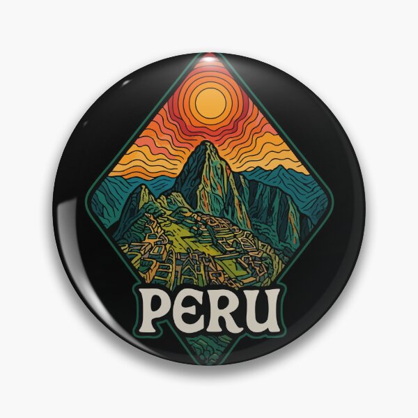 Item preview, Peru Machu Picchu Retro Trippy Art Travel designed and sold by TomFrontierArt.