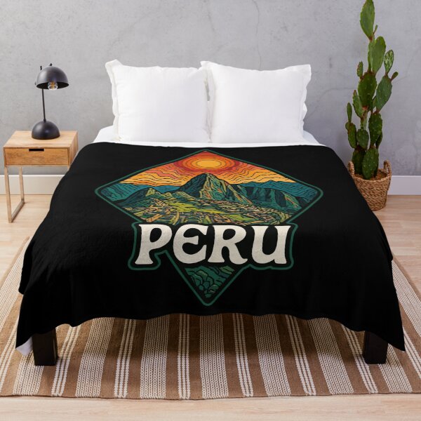 Item preview, Peru Machu Picchu Retro Trippy Art Travel designed and sold by TomFrontierArt.