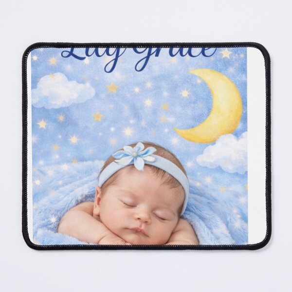 Item preview, Celestial Moon Baby Name Nursery Print | Personalized Baby Girl Wall Art | Sleeping Baby Stars Moon Nursery Decor | Custom Baby Name Poster designed and sold by ArtByKapil.