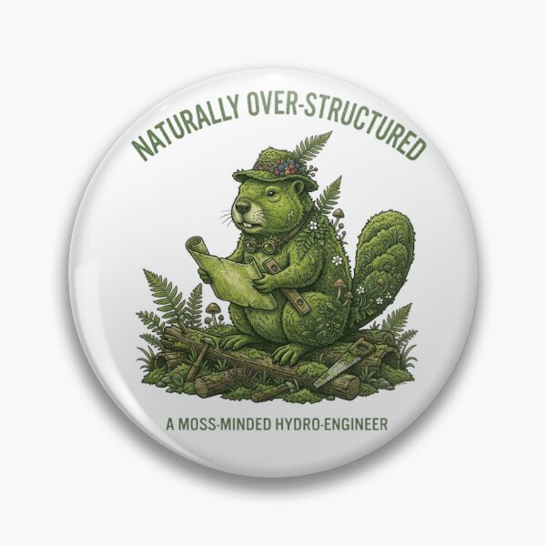 Item preview, Powered by Chaos - Goggled Mossy Beaver Engineer designed and sold by By Dana Studio.