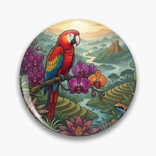 Item preview, Mystical Amazon – Tropical Wildlife Emblem designed and sold by Dogandesighn.