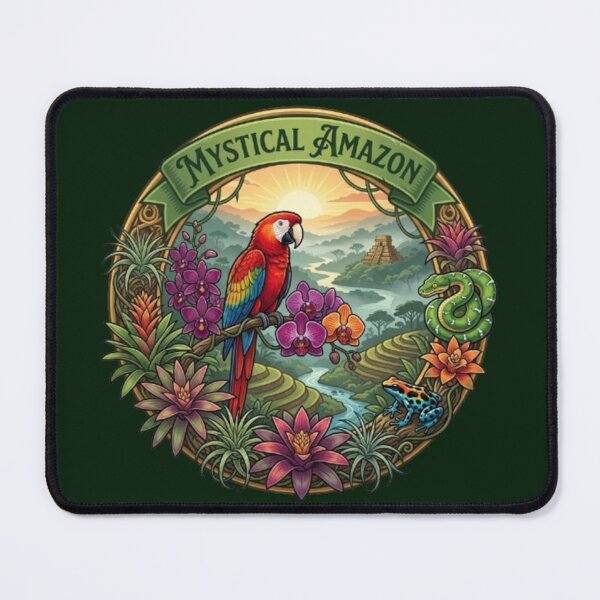 Item preview, Mystical Amazon – Tropical Wildlife Emblem designed and sold by Dogandesighn.