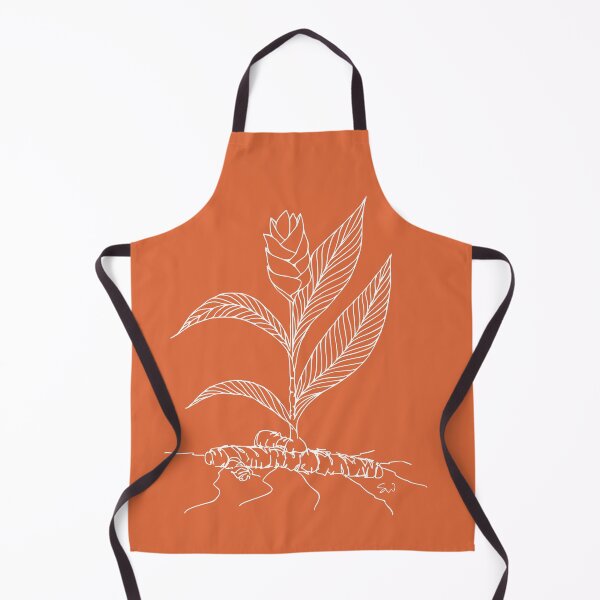 Item preview, Curcuma Line Drawing Symmetric Minimalist Aesthetic Natural Design Orange Coral designed and sold by SWSandraWechner.