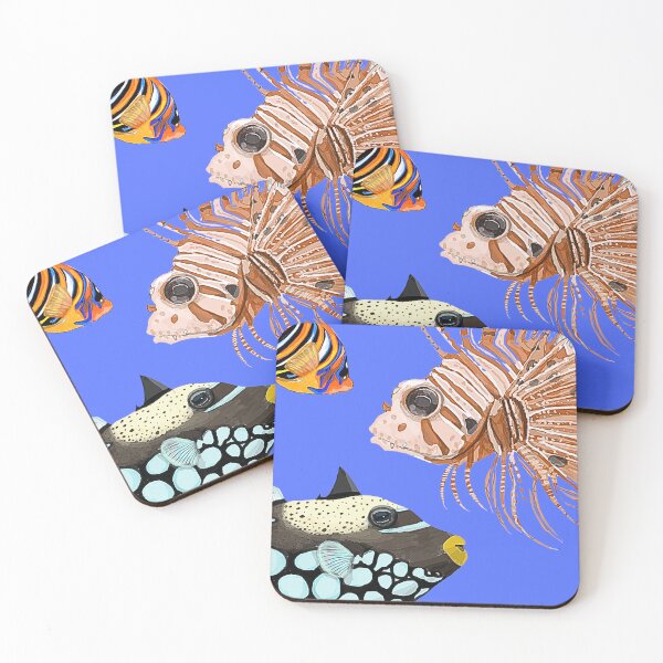 Item preview, Ocean Fish Faces - Hand drawn. Modern-Ocean Theme designed and sold by SandyArtoutsidein.
