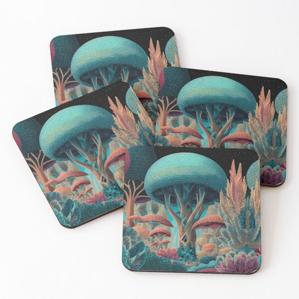 Item preview, Psychedelic Mushroom Forest Landscape designed and sold by LuminousFoundry.