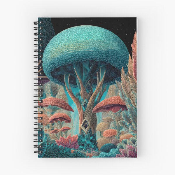 Item preview, Psychedelic Mushroom Forest Landscape designed and sold by LuminousFoundry.