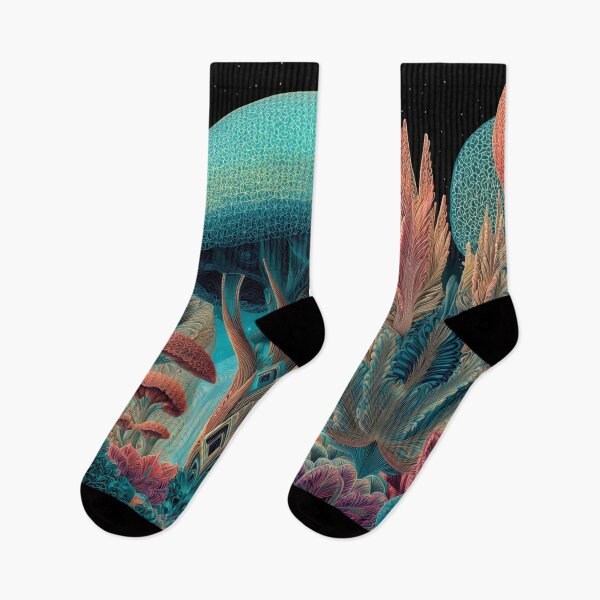 Item preview, Psychedelic Mushroom Forest Landscape designed and sold by LuminousFoundry.