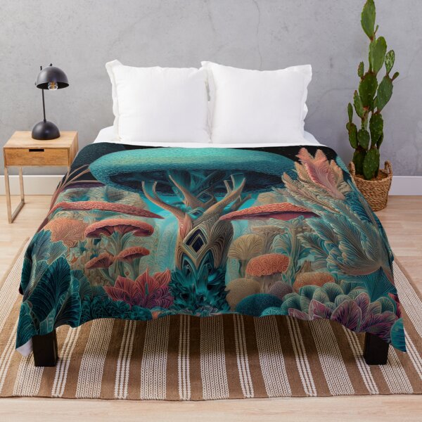 Item preview, Psychedelic Mushroom Forest Landscape designed and sold by LuminousFoundry.