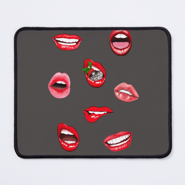 Artikelvorschau, Illustration mit rotem Lippenmuster entworfen und verkauft von Nata-pattern.
