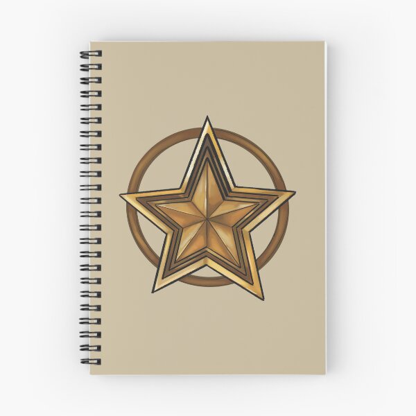 Item preview, Western Star Badge – Antique Gold Cowboy Symbol Circle Emblem designed and sold by Bedoya Illustrations .