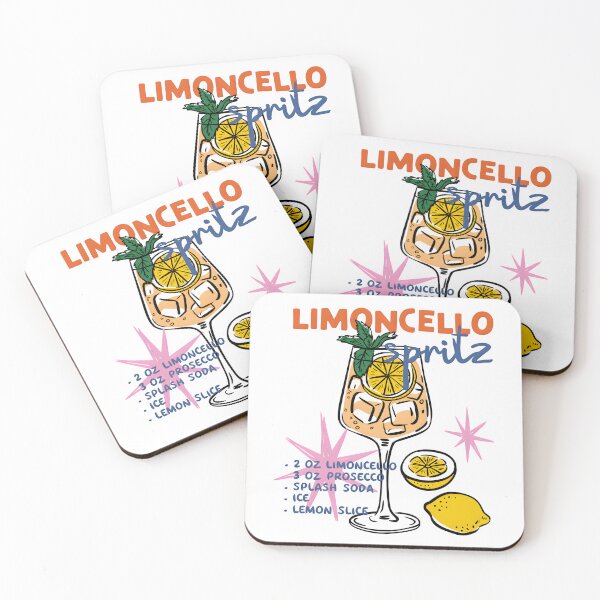 Item preview, Limoncello Spritz Recipe – Retro Italian Cocktail Illustration designed and sold by Snifferius.